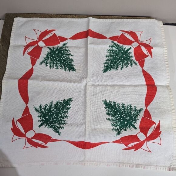 Christmas table napkins, fabric, handkerchief, dinner table napkins vintage - Picture 3 of 6